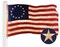 G128 Betsy Ross Tea-Stained Flag | 2.5x4 Ft | ToughWeave Pro Series Embroidered 420D Polyester | Historical Flag